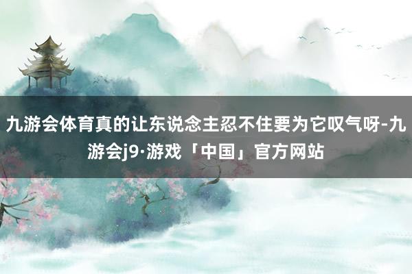 九游会体育真的让东说念主忍不住要为它叹气呀-九游会j9·游戏「中国」官方网站